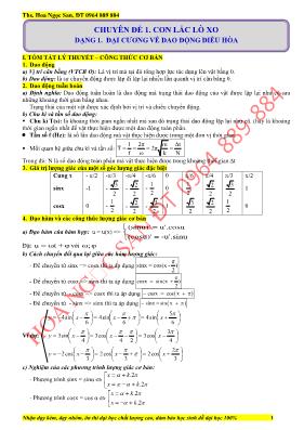 Câu hỏi trắc nghiệm Con lắc lò xo Vật lí lớp 12 - Hoa Ngọc San